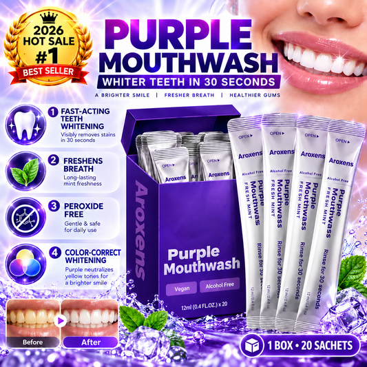 Aroxens Purple Mouthwash for Teeth Whitening
